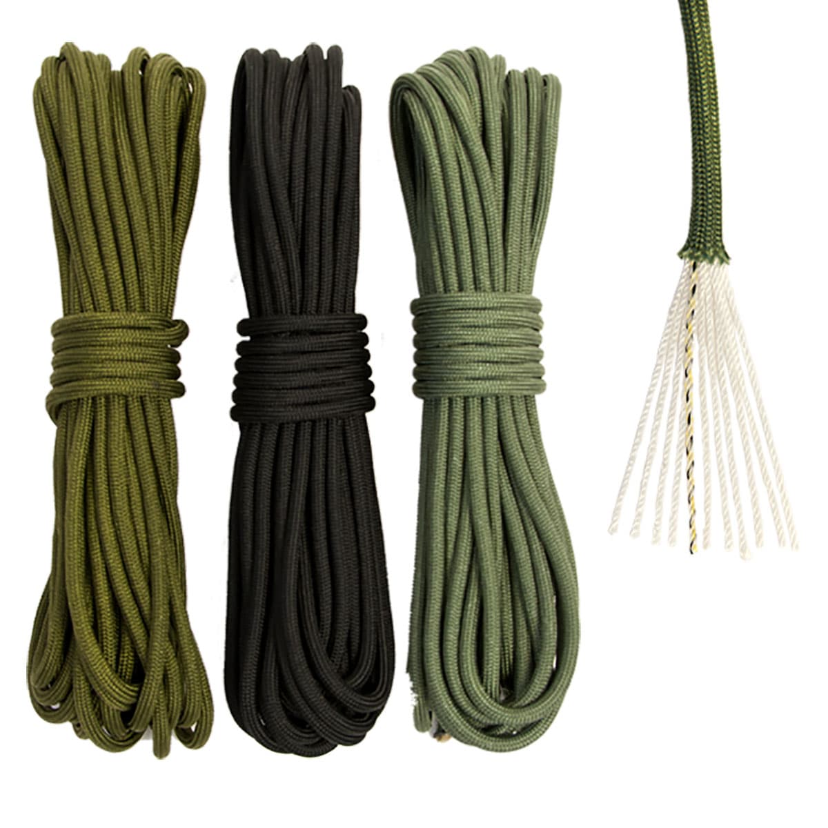 Camping Hiking Military Gear Survival Emergency Rope TECEUM Paracord Type IV 750 lb 100% Nylon MIL-SPEC 50' 100' 200' & 1000 ft 20 Heavy-Duty Tactical Parachute Cord Colors 