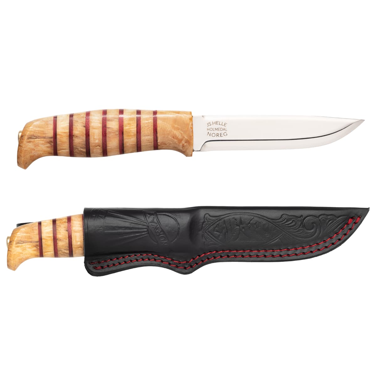 Helle Knives: Dele - Outdoor Chef Knife - Polished 12C27 Stainless - Curly  Birch