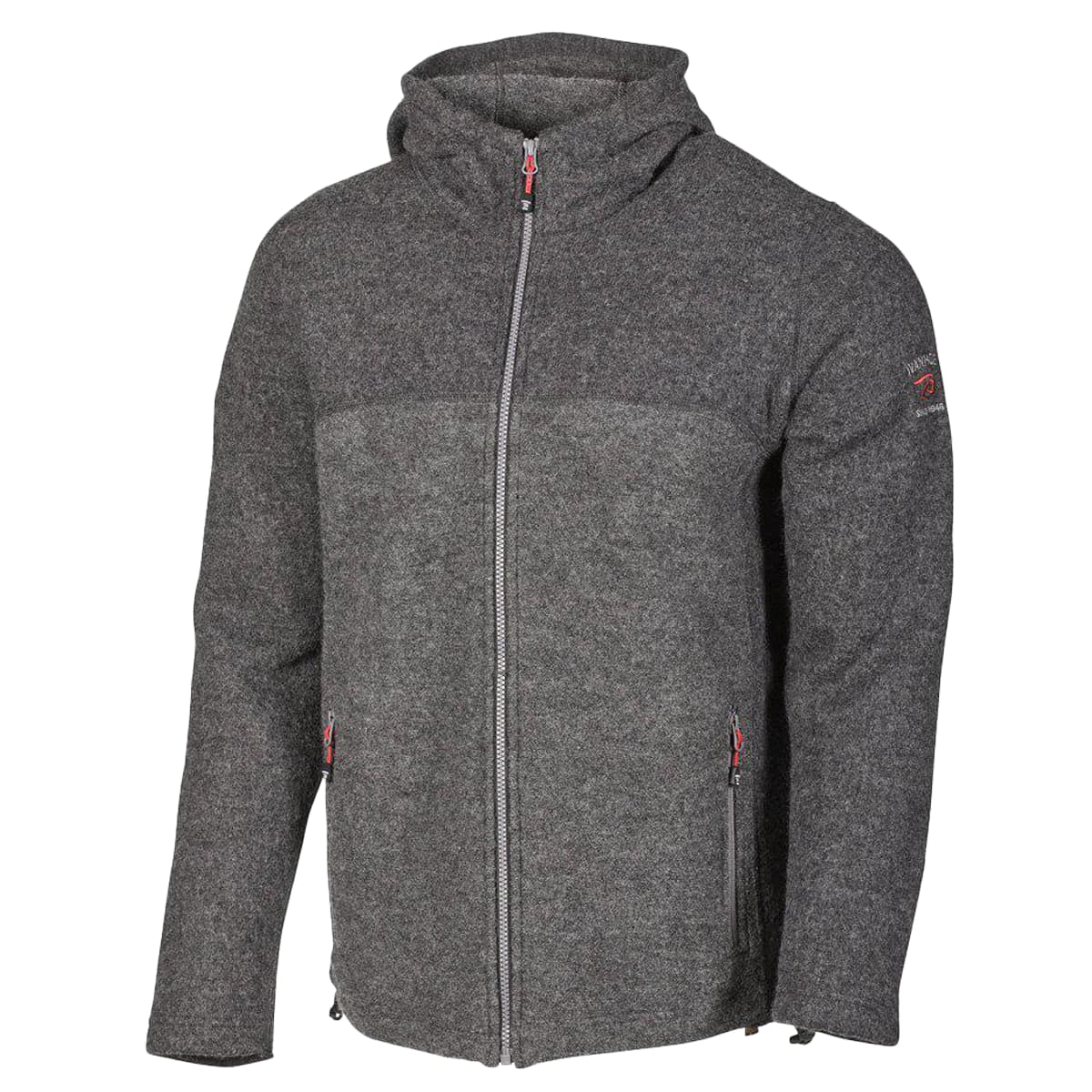 Ivanhoe Men's Ron 100% Wool Hooded Full Zip Jacket