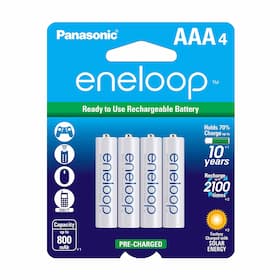 4 Eneloop AAA NiMH Rechargeable Batteries