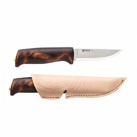 Helle Knives: Dele - Outdoor Chef Knife - Polished 12C27 Stainless - Curly  Birch