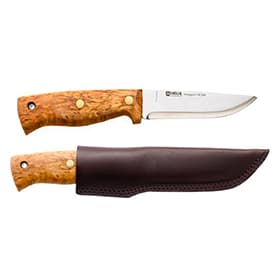 Helle Knives: Nord - Curly Birch - 5.79 Scandi Blade - 14C28N