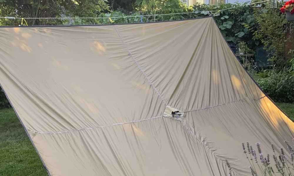 Tarp Hanging to Dry