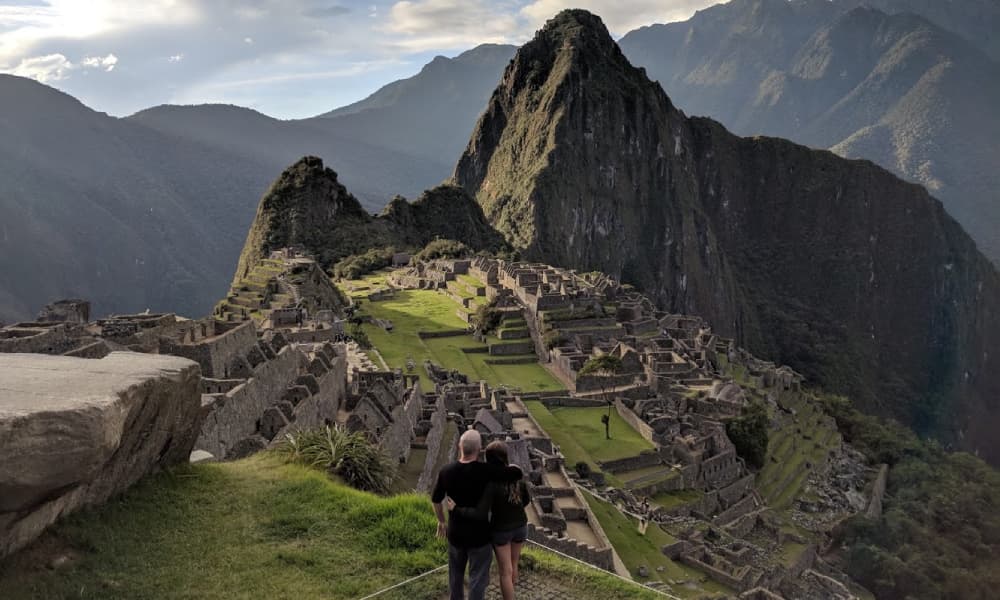 Passing through the Sun Gates into Machu Picchu