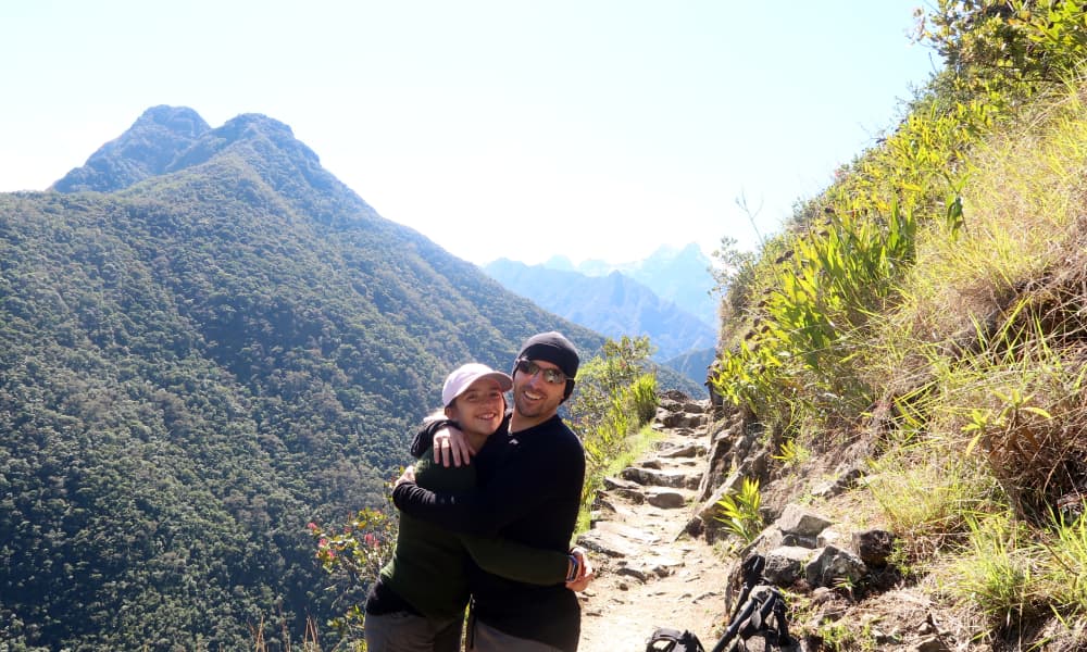 Hug and a pep-talk on the Inka Trail