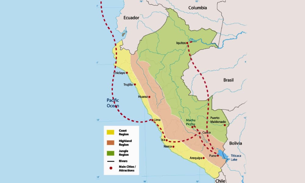 Map of Peru