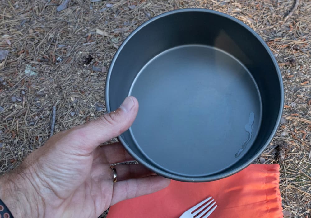 Anodized Surface of the Trangia Cookset Eases Clean Up