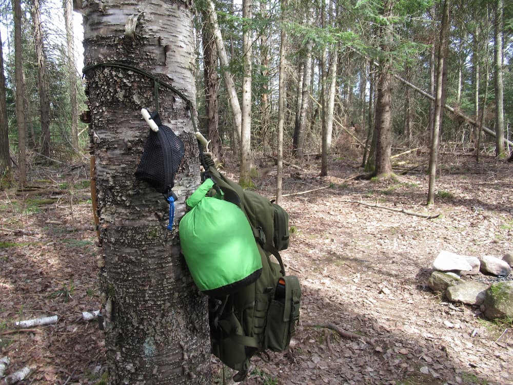 Camp organization system based on a rope tensioning technique