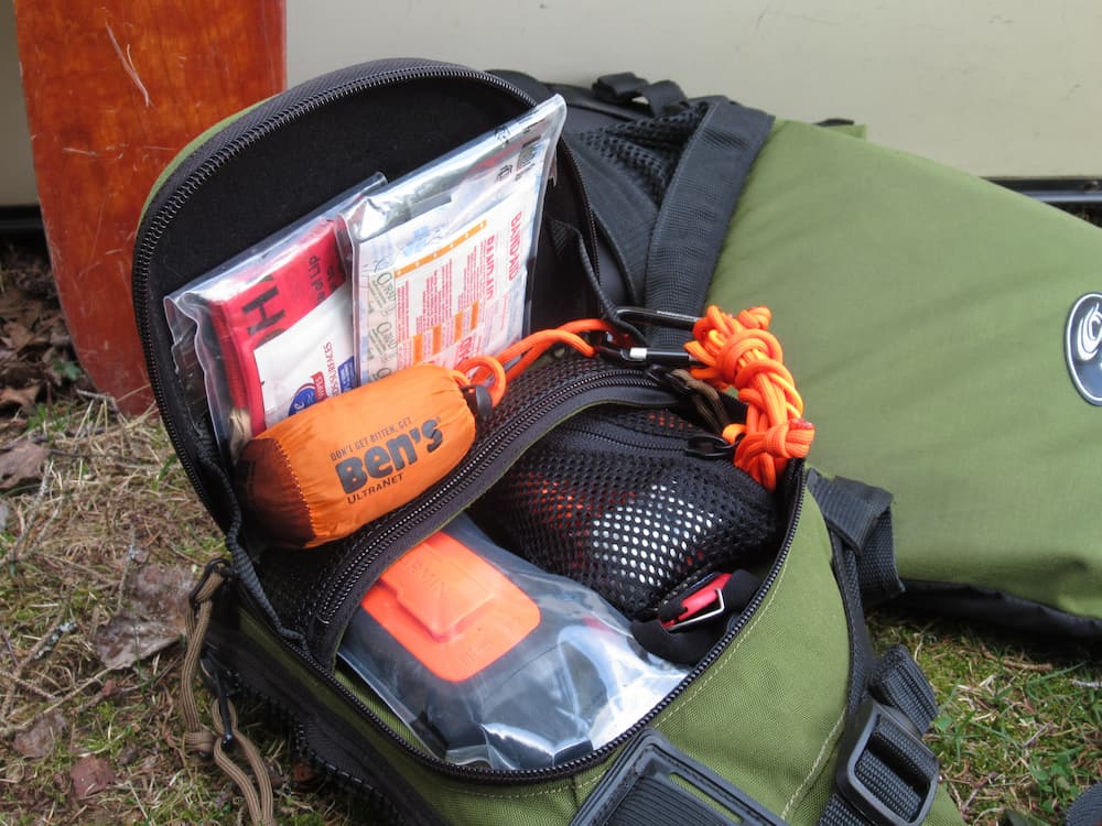 Savotta Small Trinket Pouch and Garmin inReach side by side PFD setup